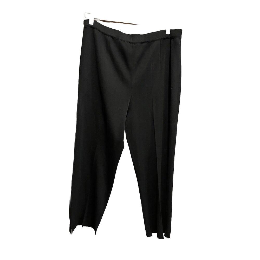 Ming Wang Black Acrylic Blend Basic Pull On Women's Pants‎ Size XL
